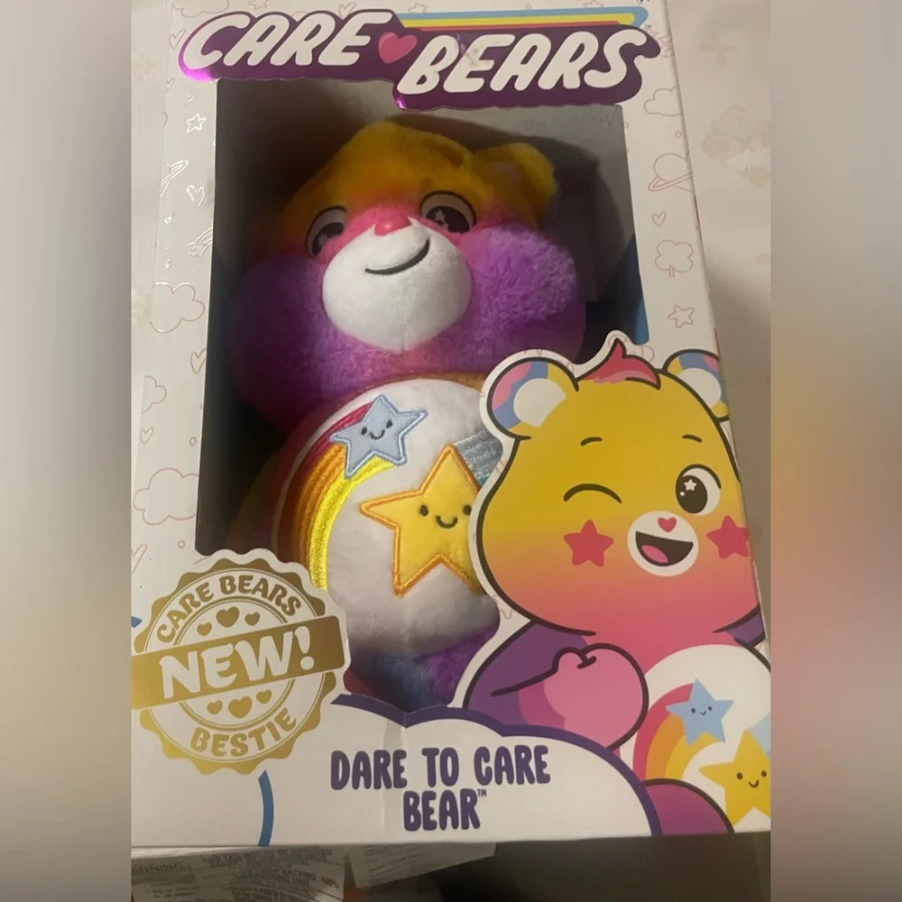 Care Bears Dare To Care Bear Plush 14” Multicolor Stuffed Animal NWT